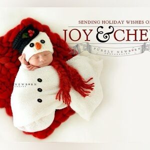 Frosty the Snowman newborn photography hat/prop